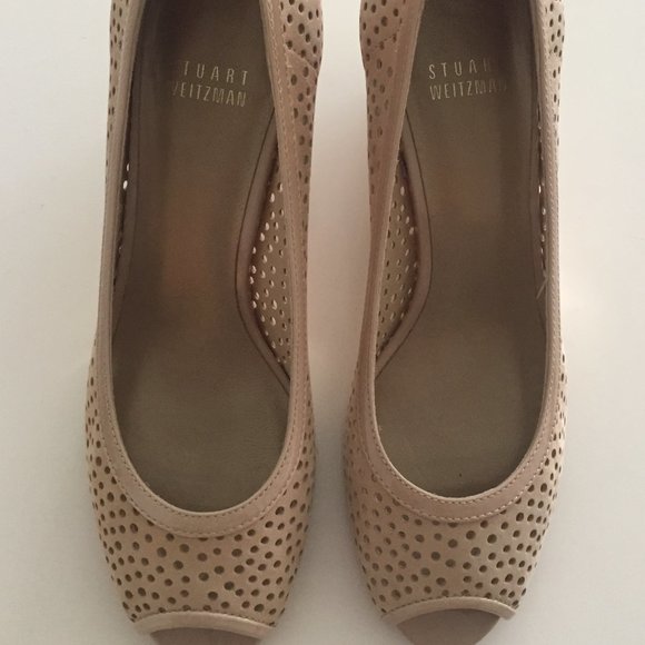 Stuart Weitzman Peep Toe Wedge Heels - Picture 2 of 7